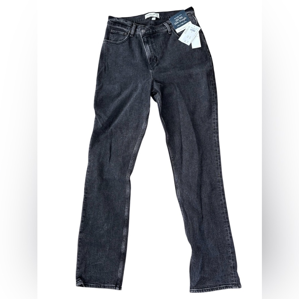 NWT Abercrombie & Fitch Jeans 28/6 The 90s SlimStraight Ultra HighRise 30”Inseam